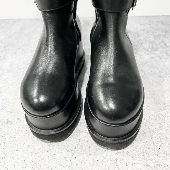 Free People Not for Riding Platform Tall Boots Black Leather Size 6.5 NEW - Picture 5 of 11